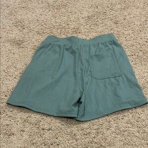 Ideology Green ribbed Shorts Relaxed Fit Elastic Waistband XS NWT